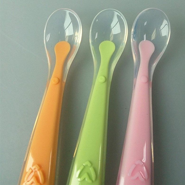 Silicone Baby Feeding Spoon Soft Infant Spoon BPA Free Baby Food Spoon OEM Manufacturer
