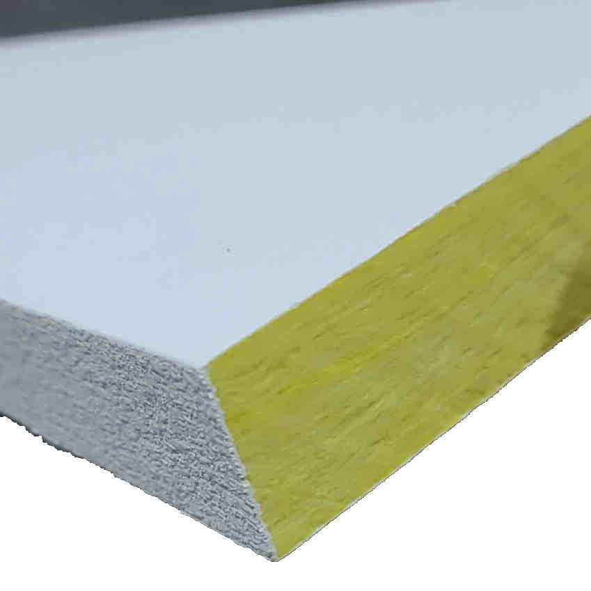 White Lay in Suare Edge Glass Wool Ceiling Panels
