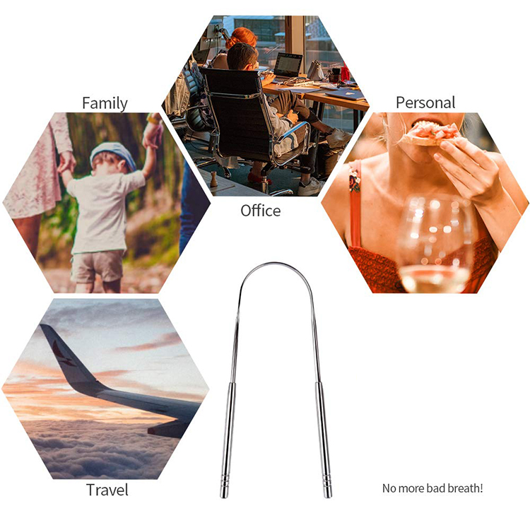 High Quality Stainless Steel Tongue Cleaner Tongue Scraper