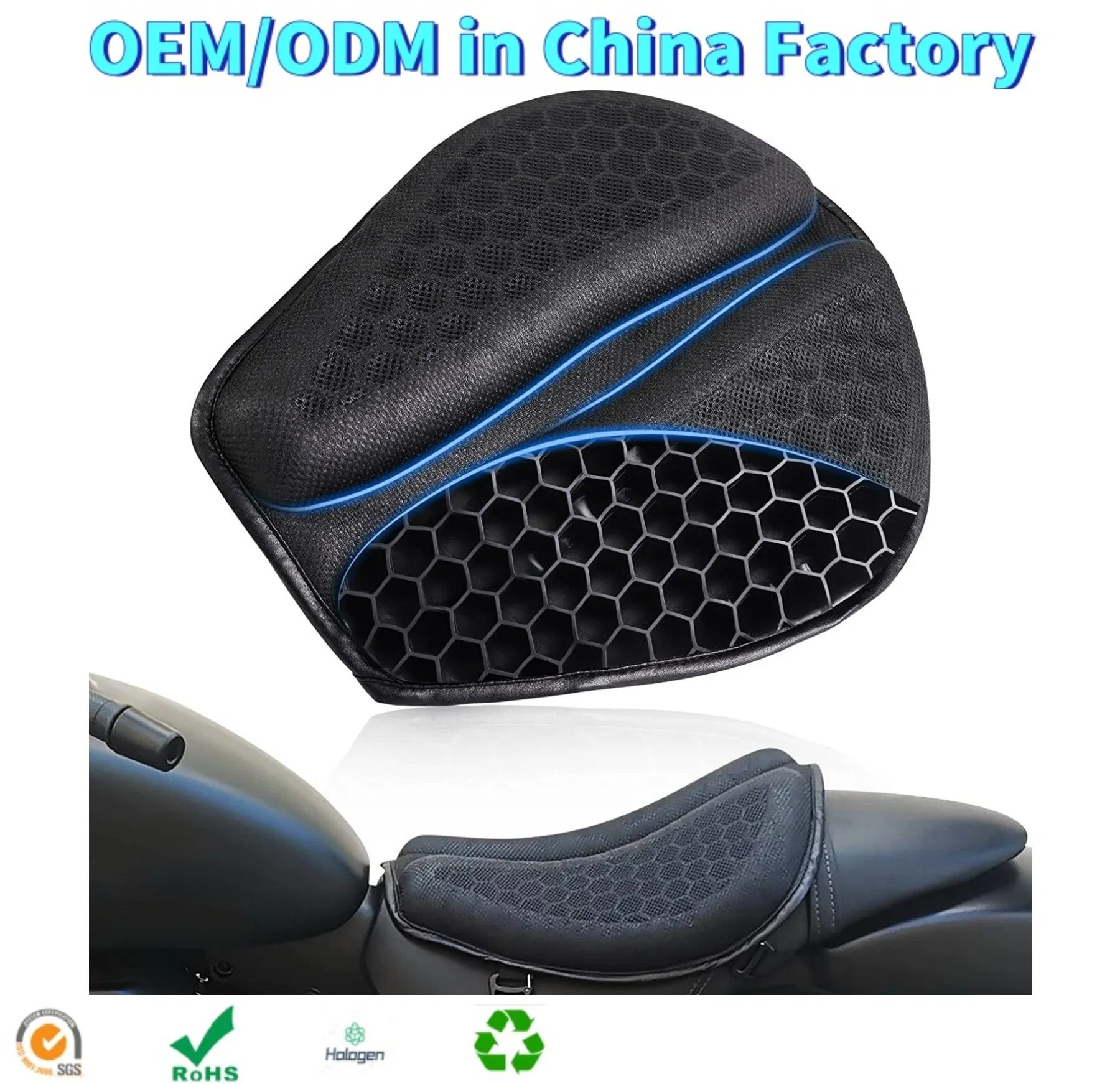 Universal Bike Accessories Motorcycle Stick-on DIY Ice Cooling Gel Pad Air Seat Cushion