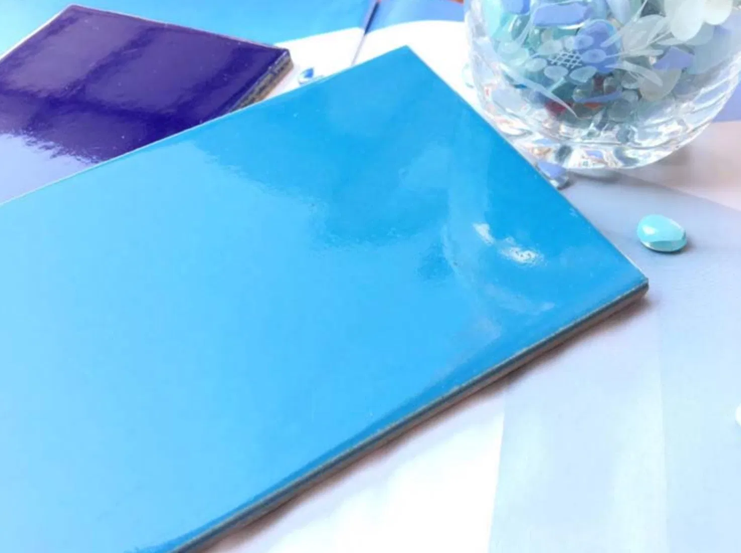 Dark Blue Colour Bathroom Ceramic Wall Tile Swimming Pool Tile
