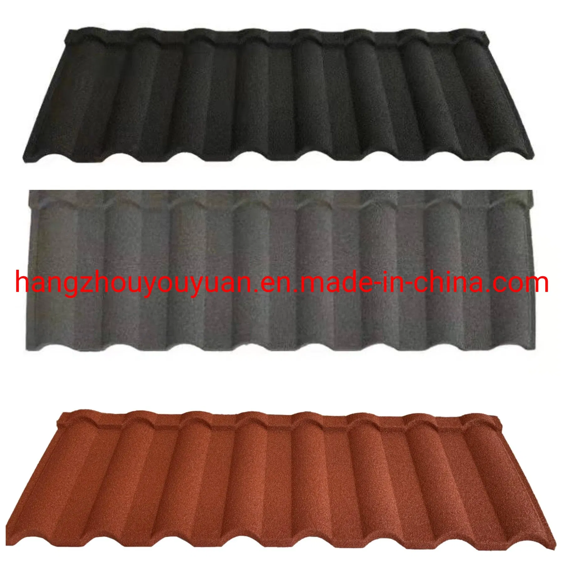 Colour Stone Coated Steel Rooing Roof Tiles