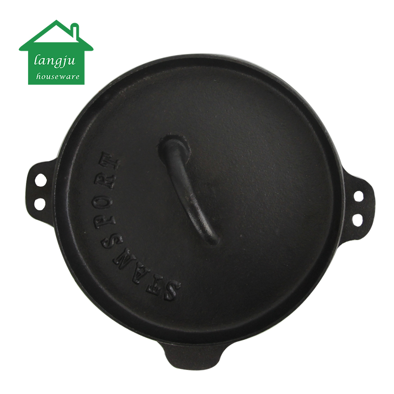 Чугунная голландская печь для кемпинга с предварительной прокалкой