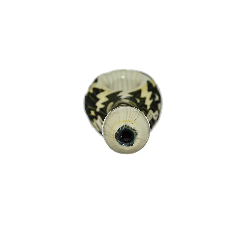Premium Deep Sandblasted Glass Smoking Pipe Hand Pipe with Spaceship Graphic