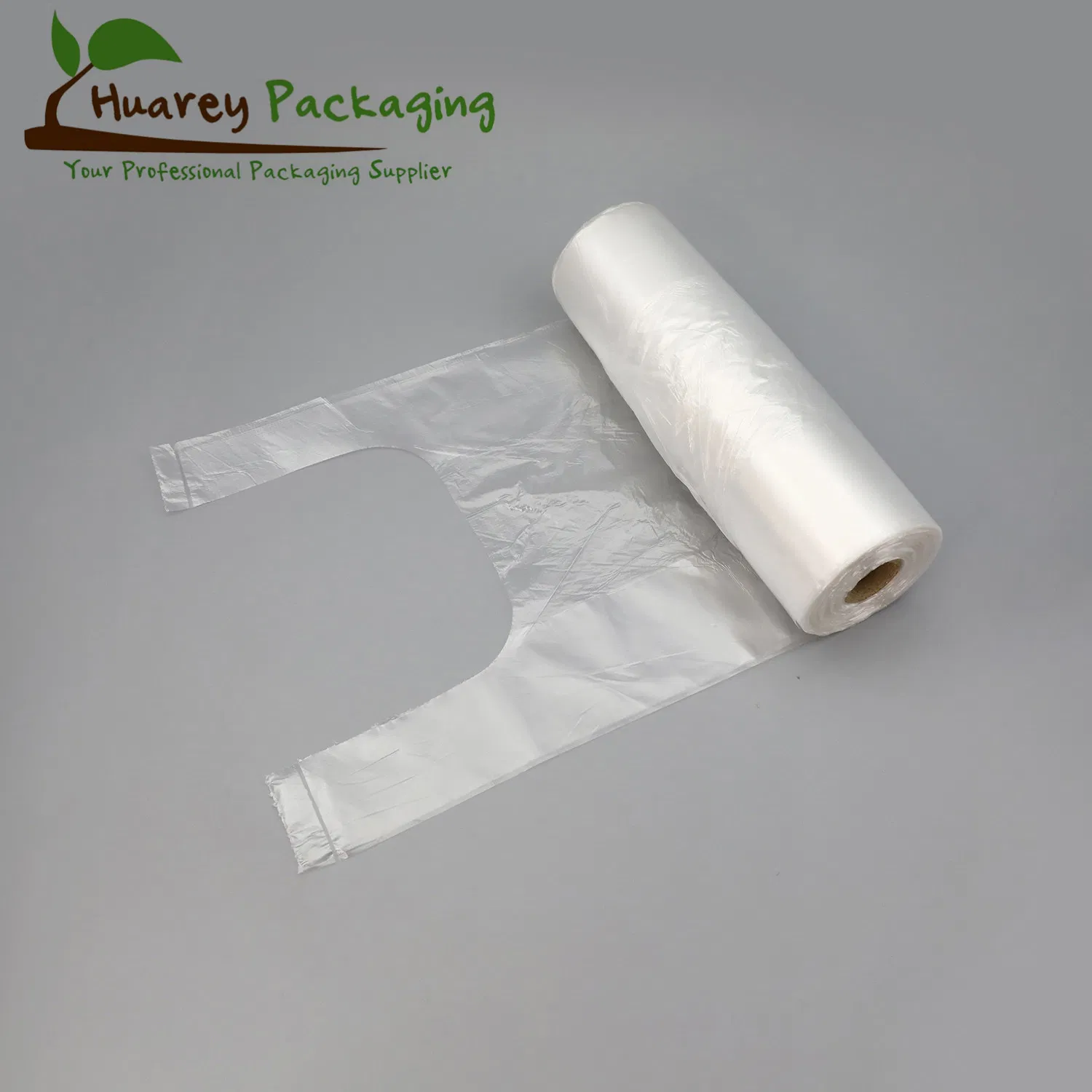 HDPE LDPE Clear Plastic T-Shirt Bag on Roll