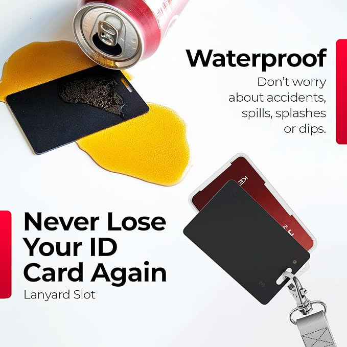 Wallet Finder RFID Blocking Card IP68 Item Tracker Works with Ios Find My APP & Network with Recharge Clip (iOS Only)