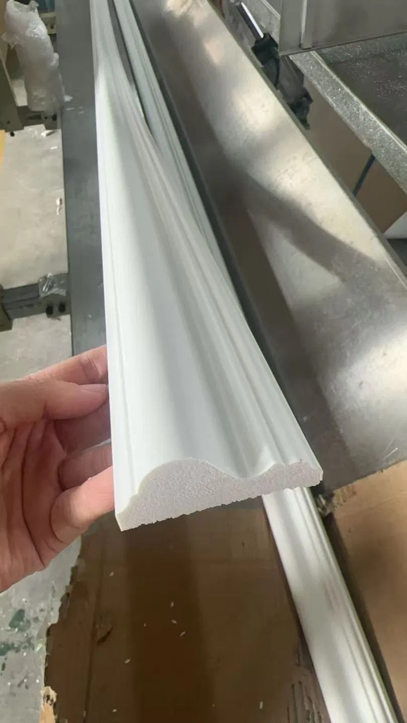 Durable PS Moulding Skirting Wood Grain for Home Office Interior Decoration