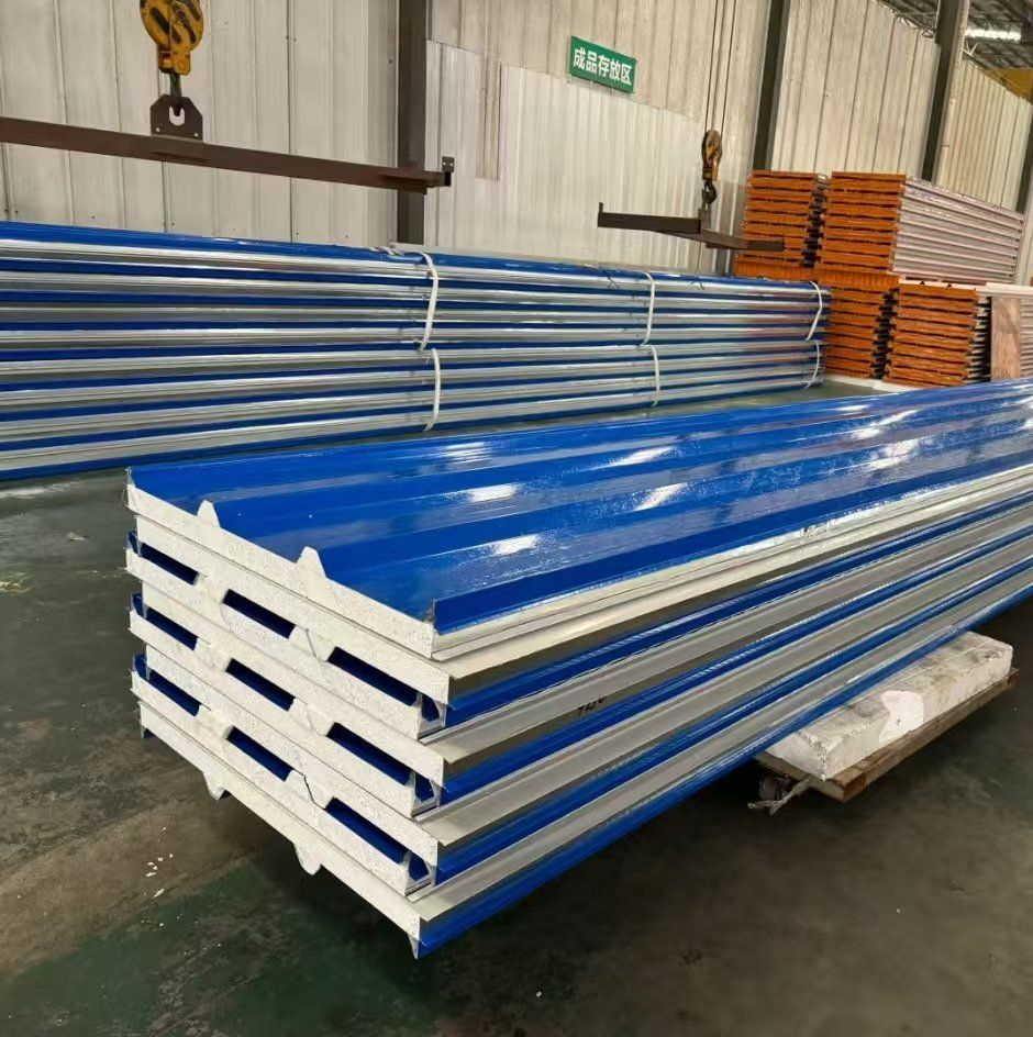 EPS Doubled-Sided Color Steel Plate Wall and Roof Sandwich Panel for Buildings