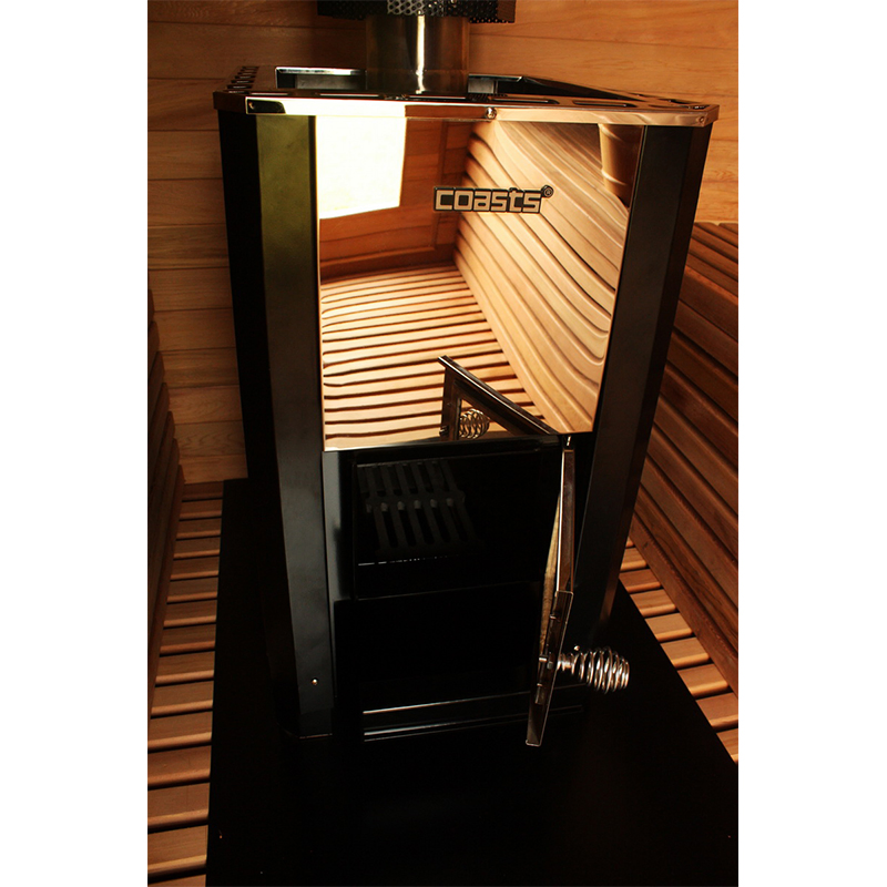 Бочковая сауна из кедра на 6-8 человек с печью