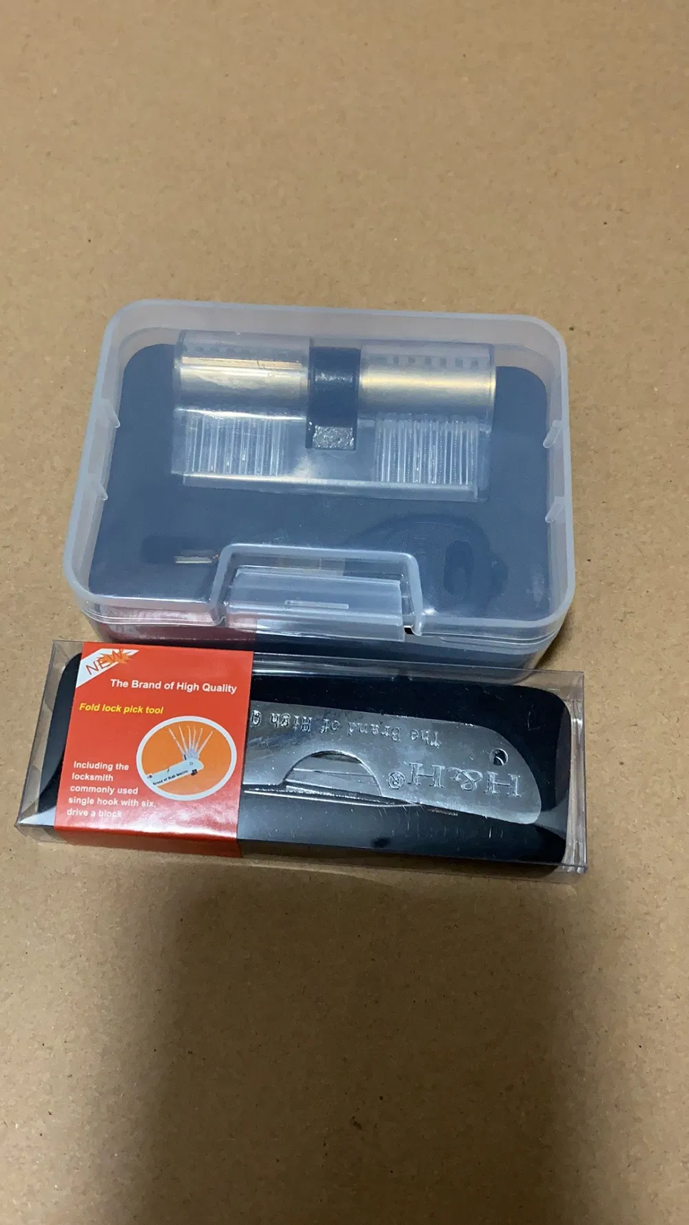 Yh1171 Stainless Steel Lock Pick Tool Lock Pick Set Locksmith Tools Plastic Box Lock Picks