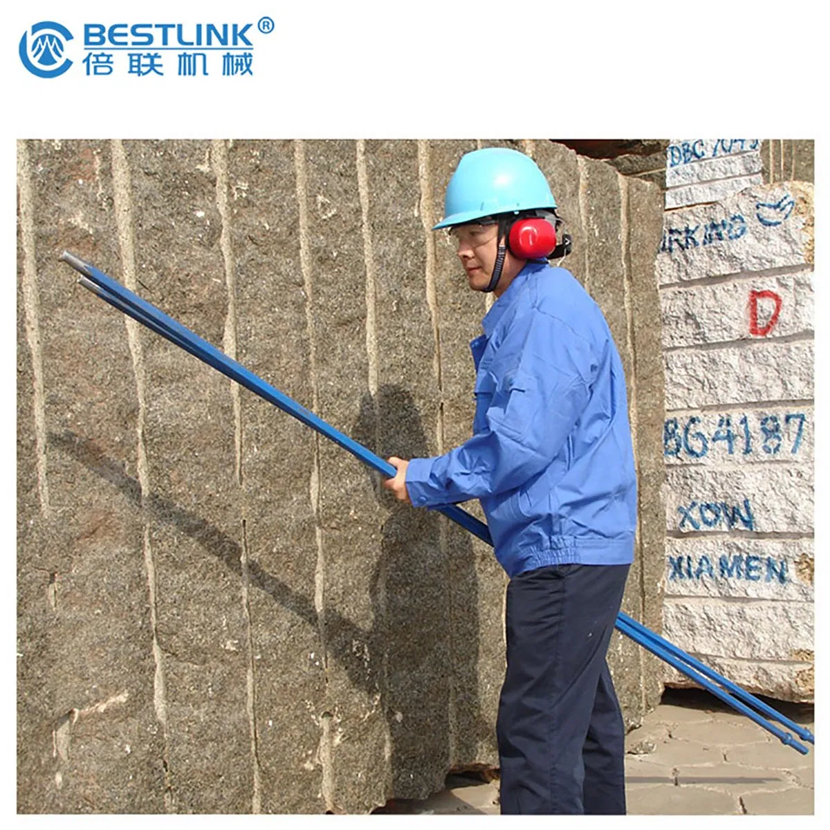 Block Rock Tapered Drill Rods Hex 22