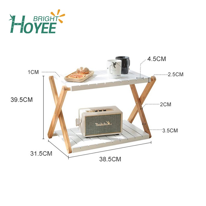 Bamboo Two Layer Shelf