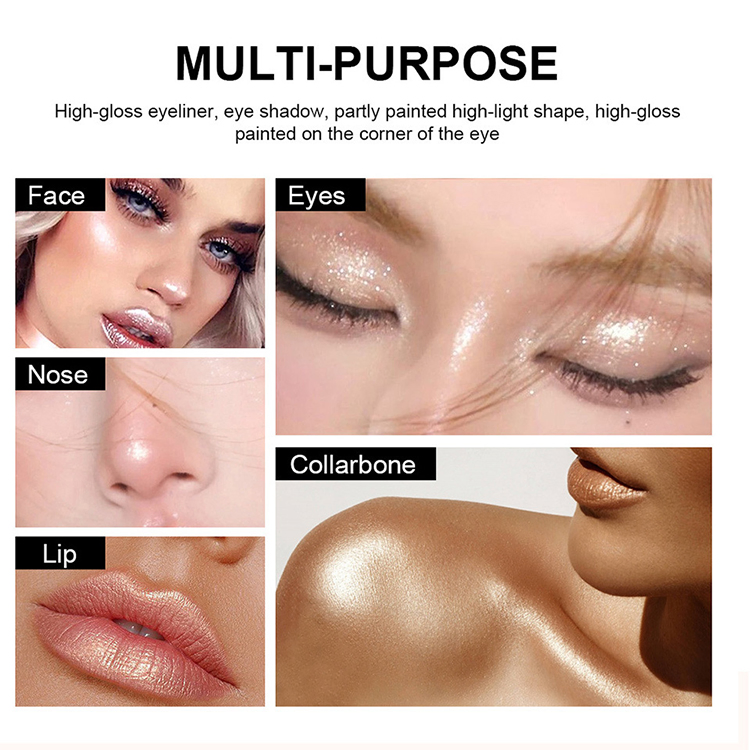 OEM ODM Shimmer Glitter High Pigmented Multi-Used Lip Face Eye Shadow Stick Eyeshadow Pen