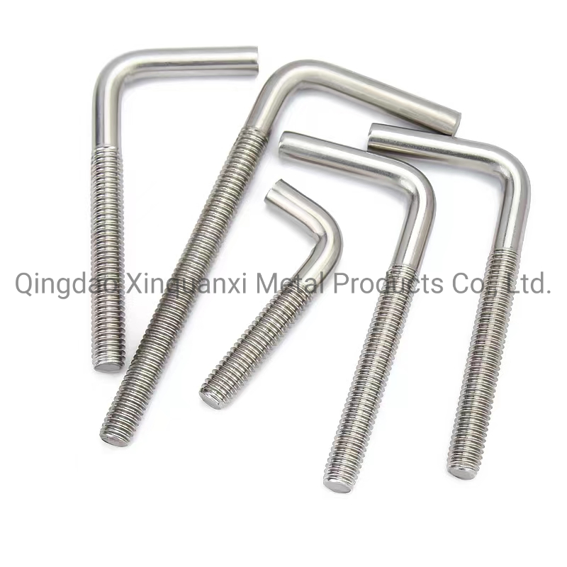 Stainless Steel M10 M20 M30 Ground Anchor Foundation L Shape Bolt