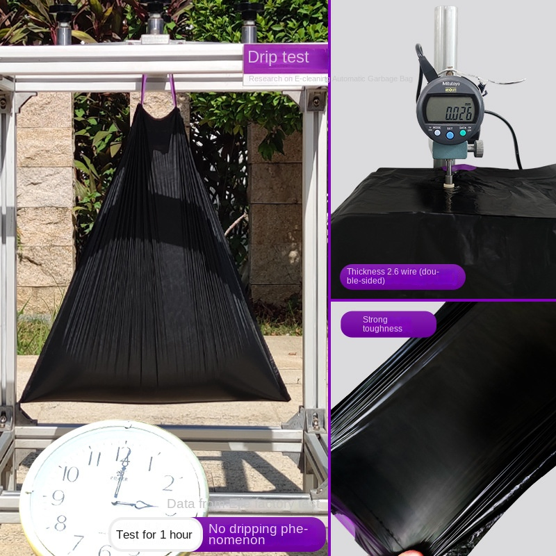 Large Thickened Black Plastic Bags for Household Waste