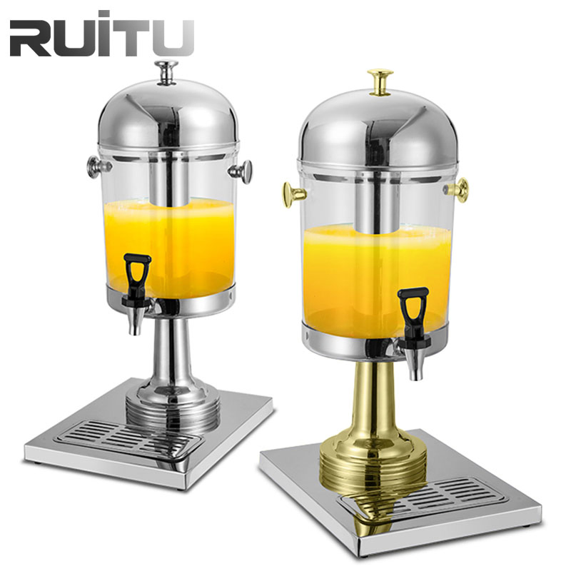 Cheap Single Juicer Dispenser Machine 8L 16L Commercial Removable Stainless Steel Plastic Buffet Water Fruit Juice Cold Drink Beverage Dispenser for Catering