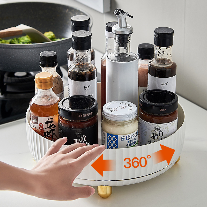 Kitchen Multifunctional Rotatable Seasoning Rack