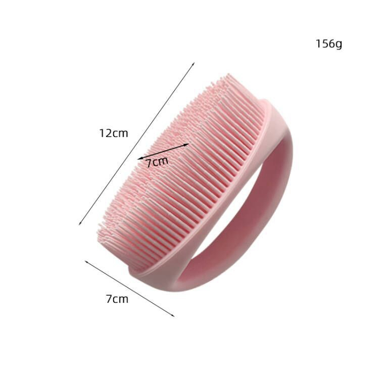 New Product Hand-Held Non-Slip Wear-Resistant Silicone Bath Brush, Bath Cleaning Massage Brushes Srubber