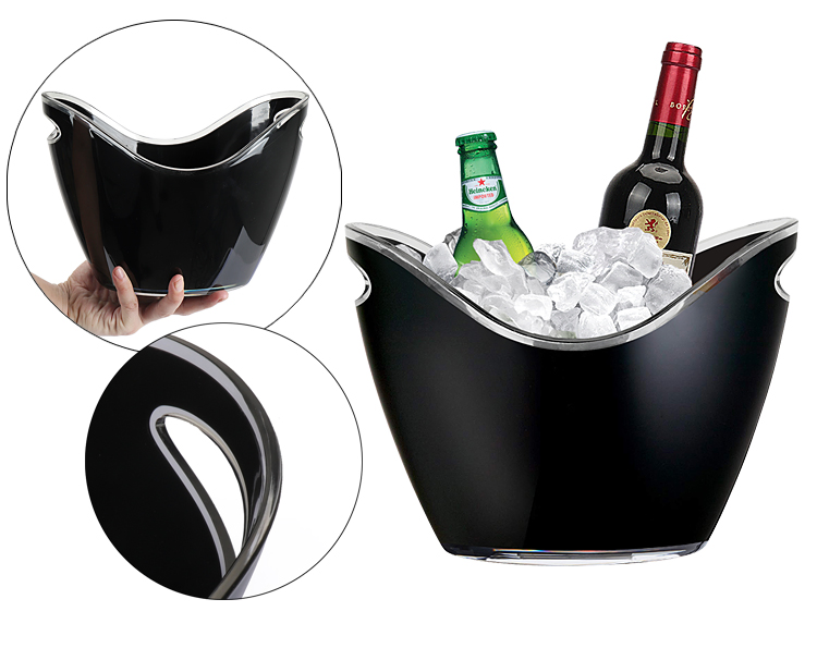 Club Bar Used Ice Buckets Parties Clear Acrylic Champagne Bucket 8L Ice Bucket