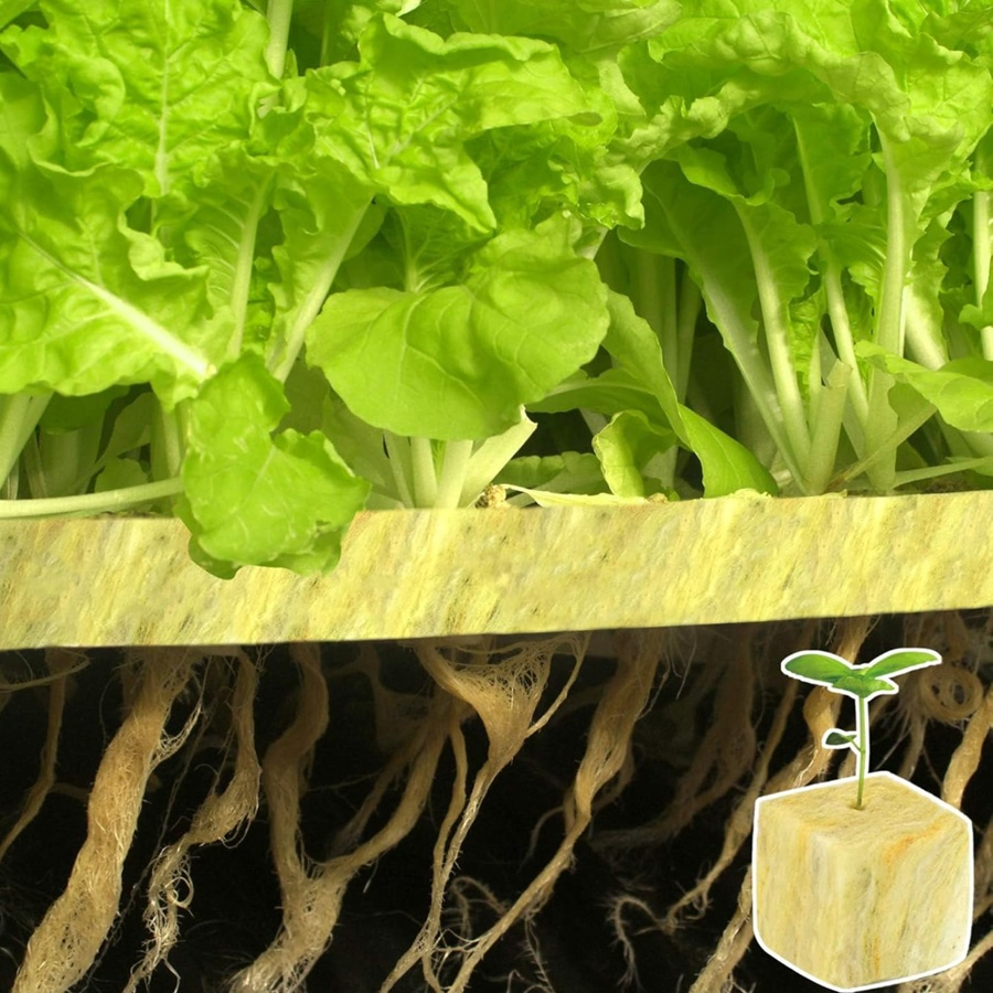 Hydroponic Grow Block Rock Wool Cubes with Mineral Wool for Seedlings Lettuce