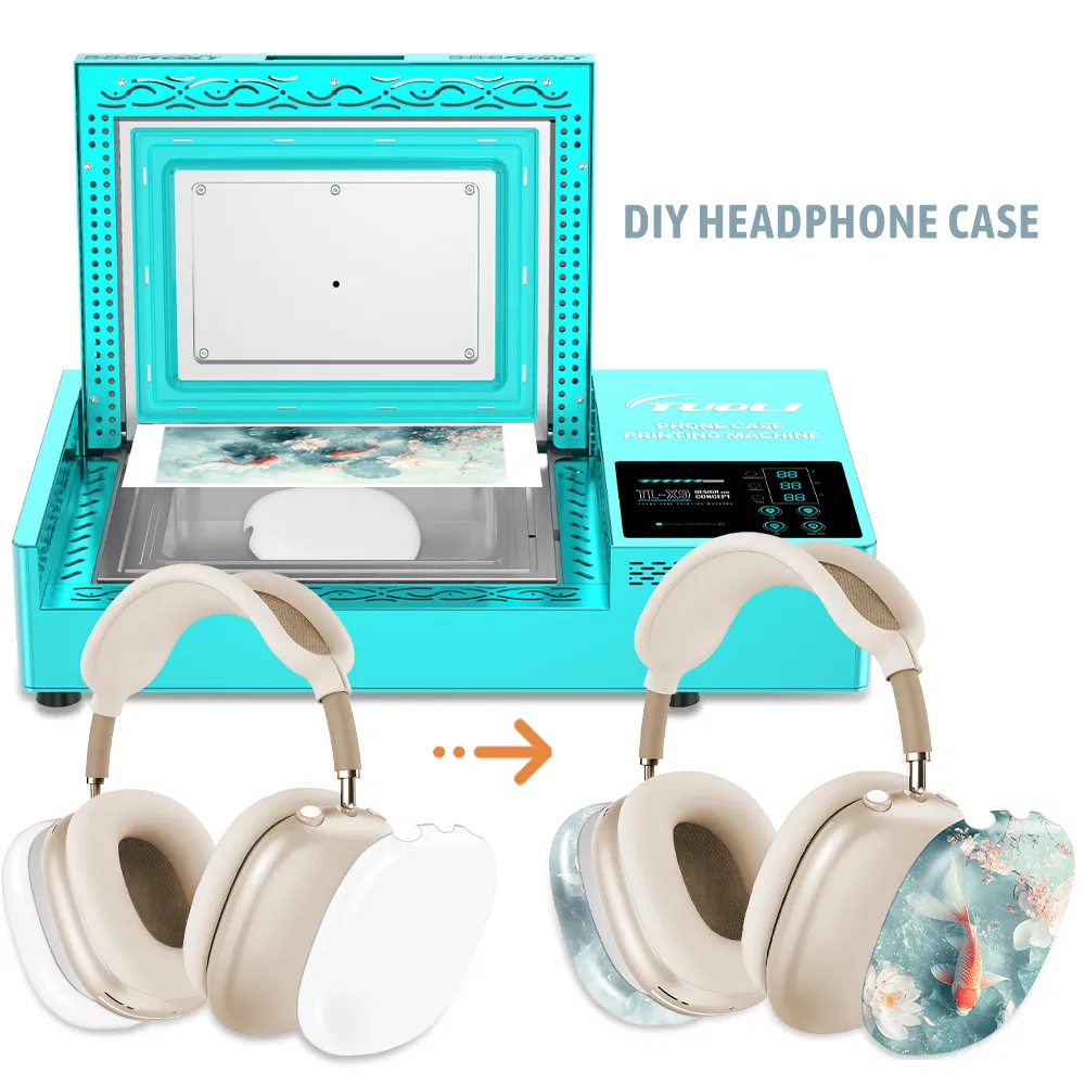 Tuoli Custom Luxury Unique Headphone Earphone Case 3D Sublimation Blank Mobile Phone Cover Vacuum Heat Press Machine for Airpods, Samsung