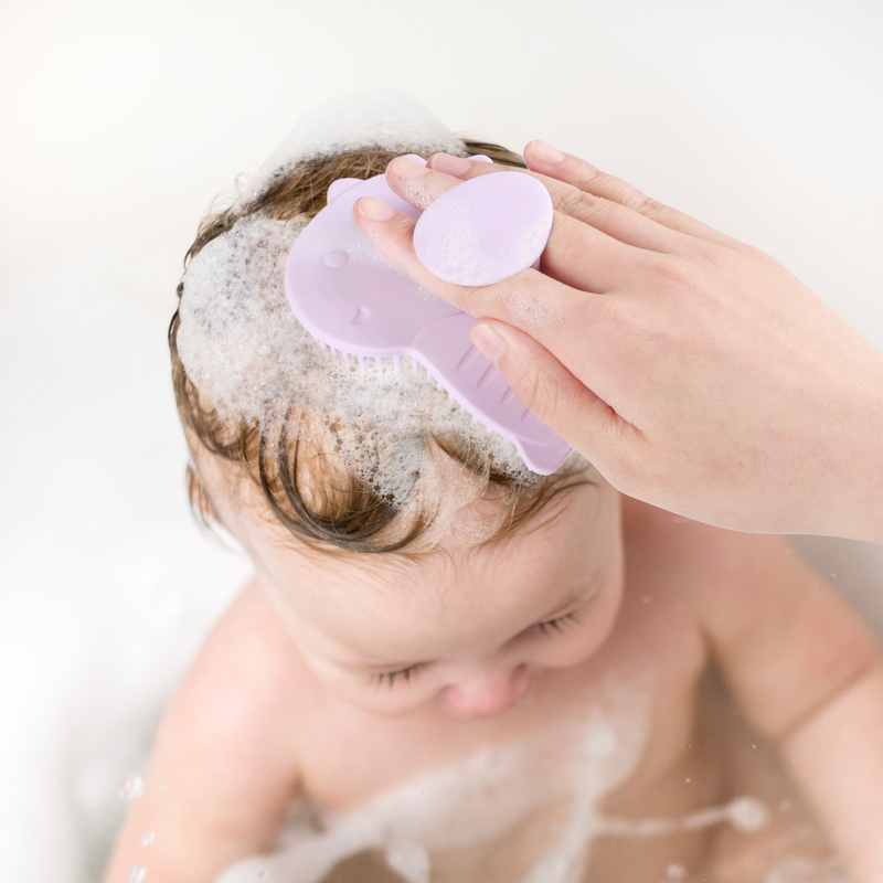 Silicone Babies Skin Care Brush Shower Cleaning Soft Reusable Safety Sensory Bathtub Shampoo Silicone Baby Bath Brush