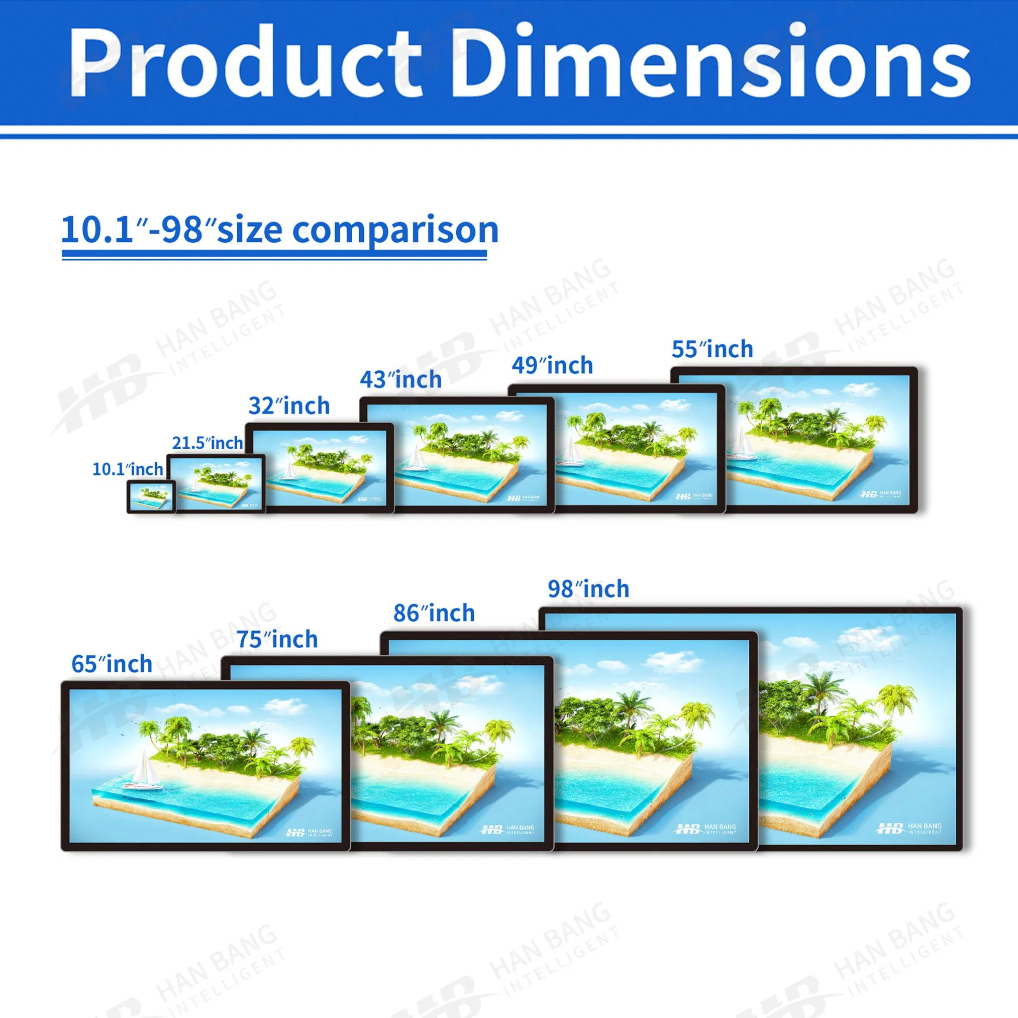65-дюймовый вертикальный рекламный экран