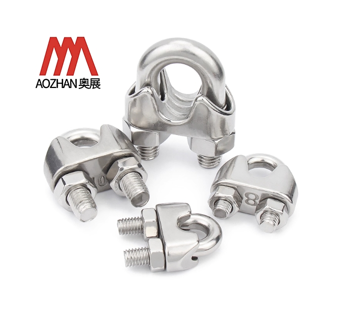 Aozhan 304/316 Stainless Steel Wire Rope Clamp U-Shaped Clamp Wire Clamp Head Wire Clamp Lock Buckle Clip Head