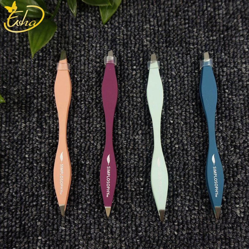 Two Tips Side Eyebrow Tweezer Eyebrow Tweezers with Color Printing
