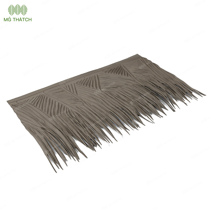 Gray Color Artificial Palm Thatch Roof Hdep Plastic Synthetic Straw Thatched Roof