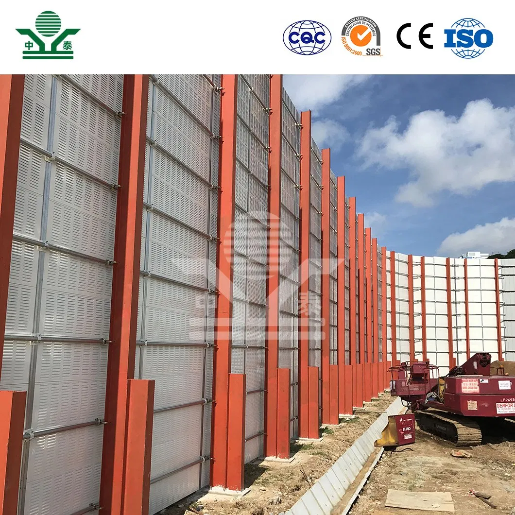 Zhongtai Acrylic Sheet Sound Barrier China Factory Acoustic Fence Construction Glass Acrylic Material Noise Barriers for Construction Sites