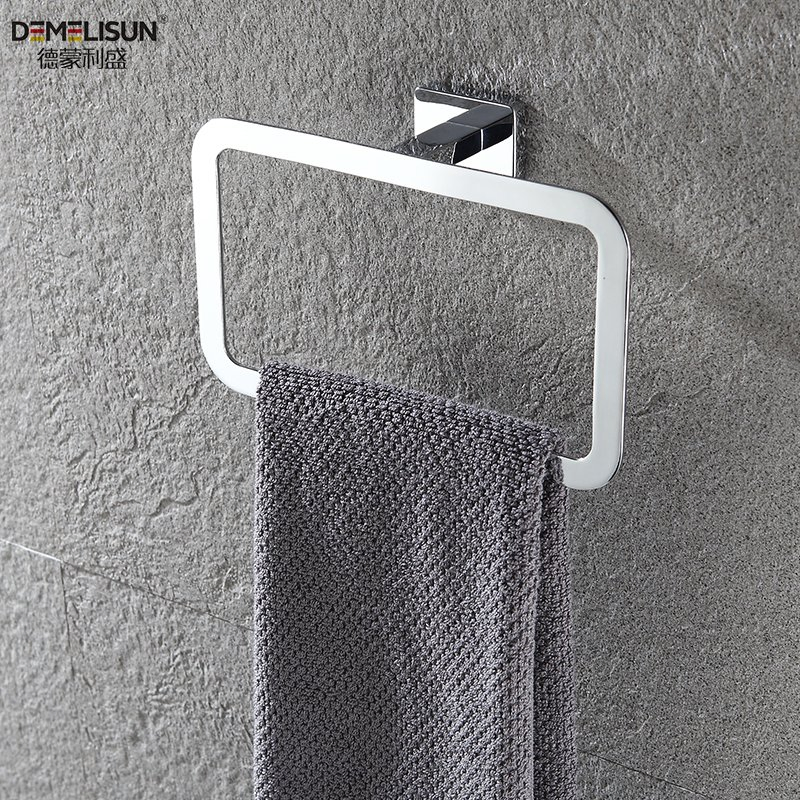 Bathroom Fittings Fashionable Hanging Racks Rectangle Design Towel Ring for Home
