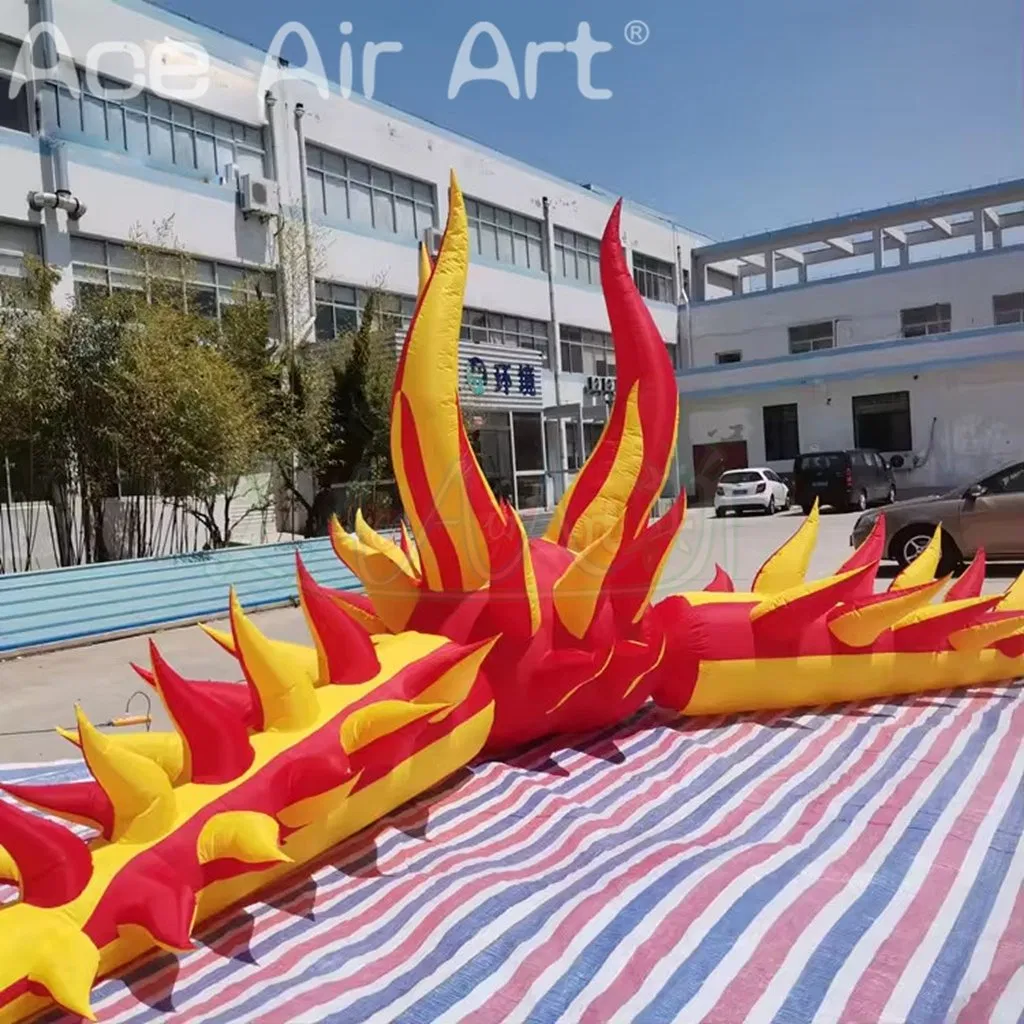 Inflatable Volcano Flame Balloon for Music Festival Rooftop Decoration for Festive