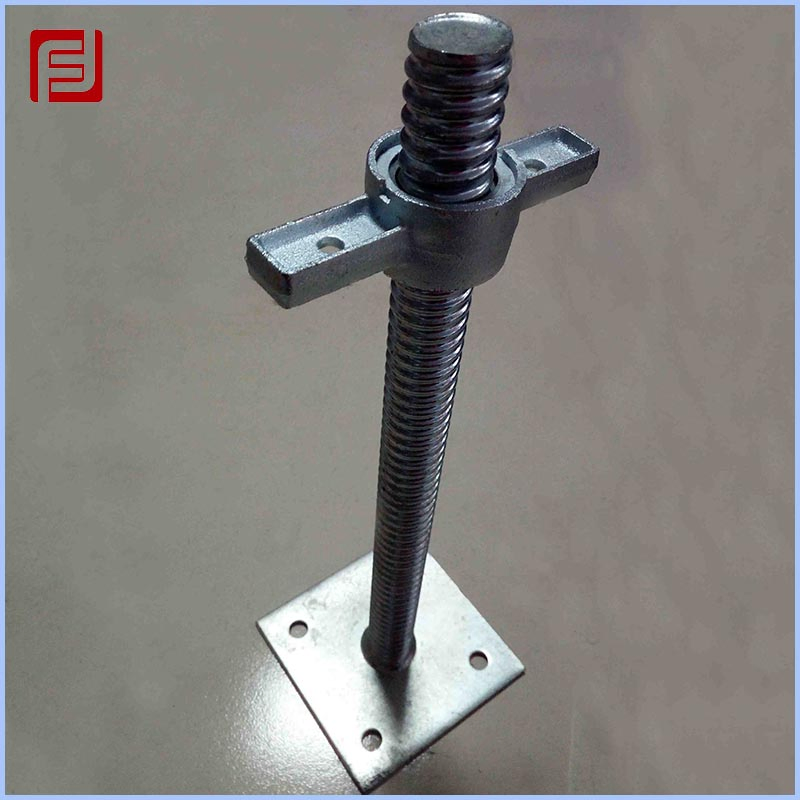 Adjustable Steel Scaffolding Leveling Screw Jacks Base for Shoring