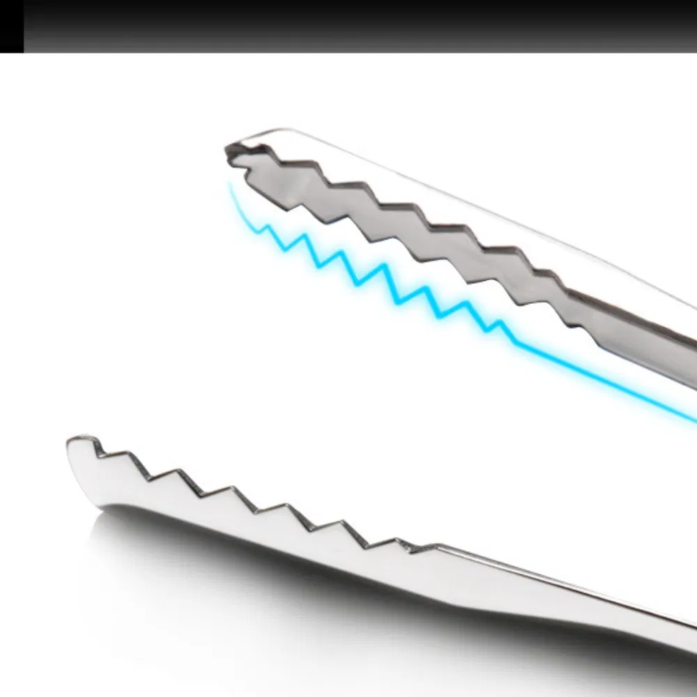 Cooking Tong Stainless Steel Food Clamp Antiskid Barbecue Salad Tool Mi25745