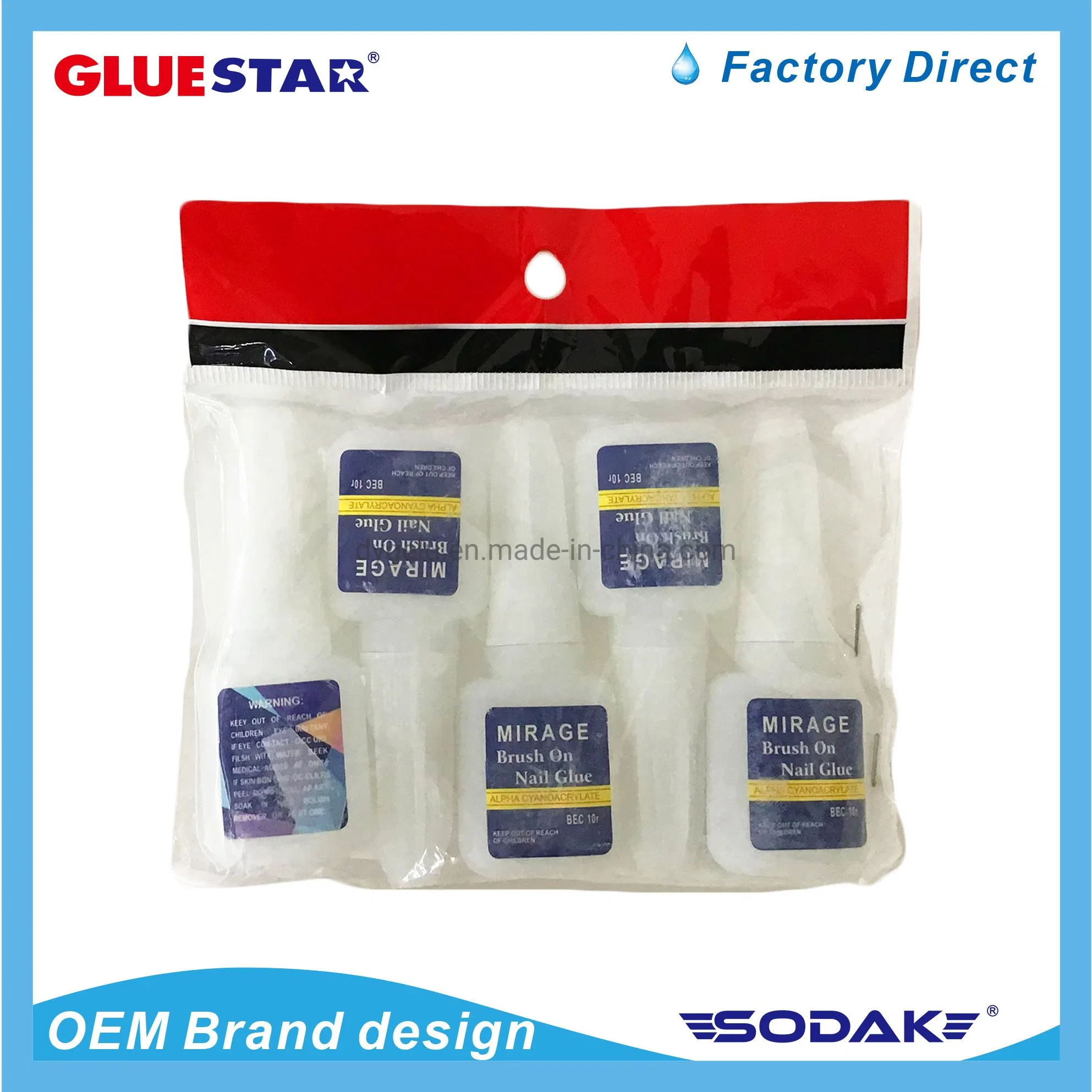 Best Selling Eco-Friendly Non Toxic Strong Strength Nail Glue False Artificial Nail Adhesive Glue