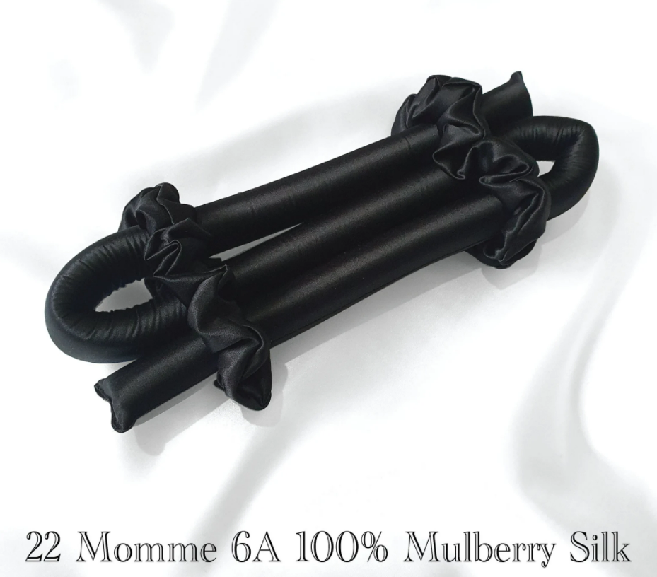 Wholesale Soft Heatless Silk Sleeping Hair Curler with Scrunchies No Heat Silk Hair Curling Roller Rob Set