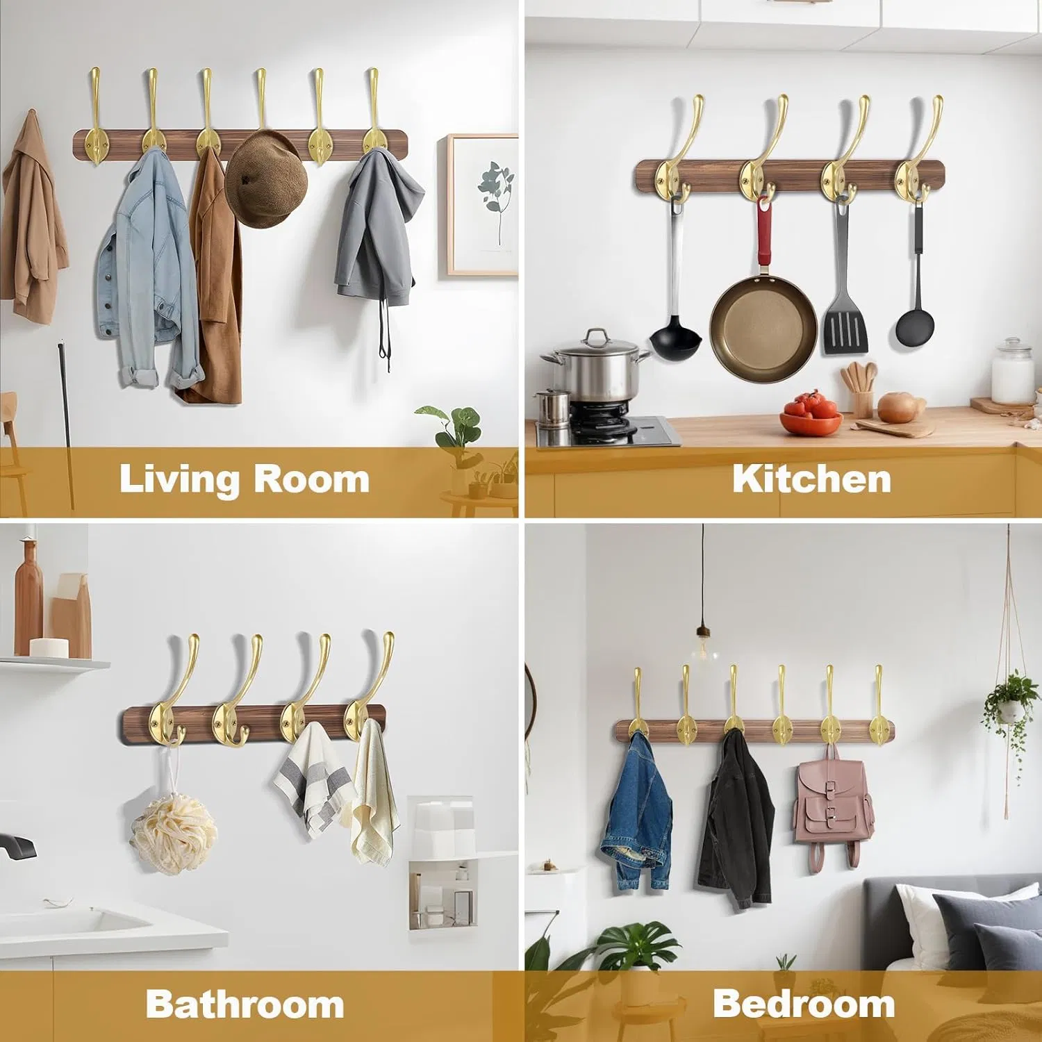 Mdyg222K Die-Cast Zinc Coat Hook, Gold Finish