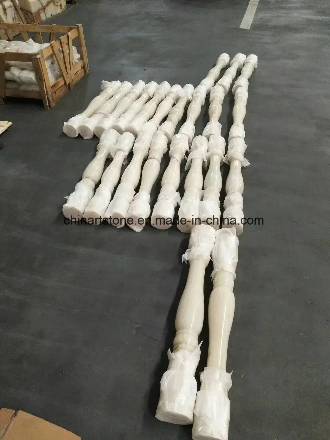 White Onxy Marble Handrail/ Pillar for Villa Decoration