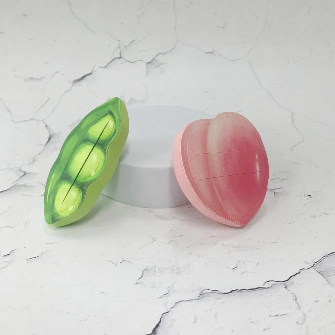 Soft Reusable Beauty Powder Puff in Fruit Shapes with OEM Support