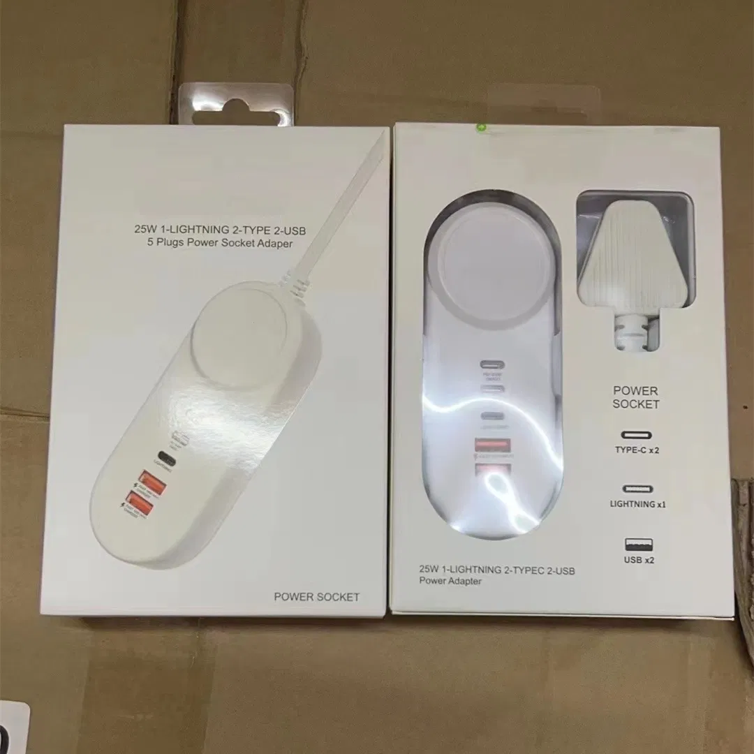 Wholesales Competitive Price of 5 Plug Power Socket Adapter for iPhone Original Packing