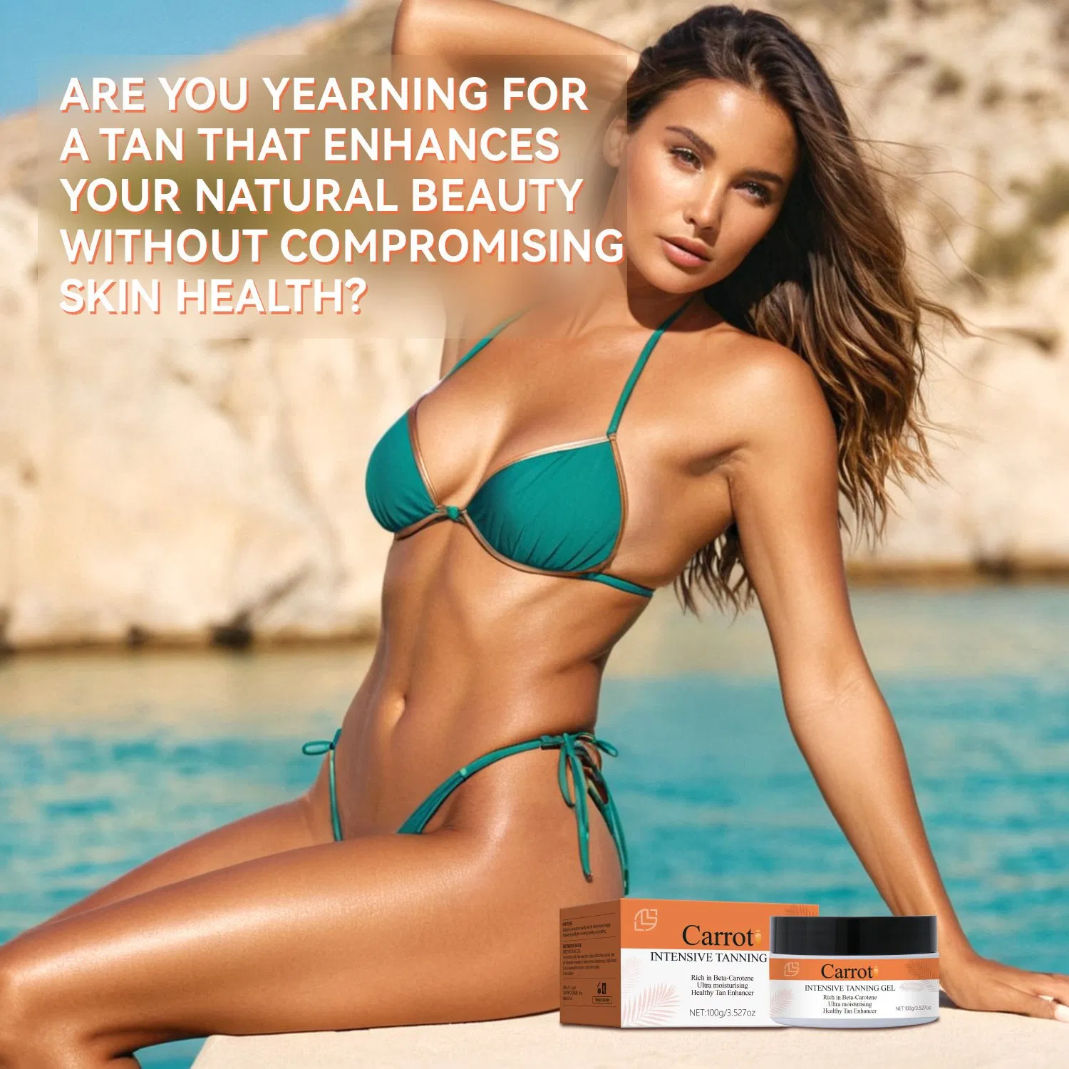 Fast Effect Intensive Tanner Gel for Face&Body Tanning Lotion Body Cream