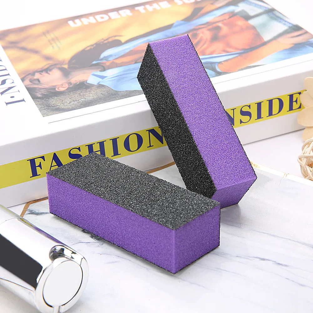 Nail Art Black Sand File Jumping Tofu Block Black Sand File High Elastic