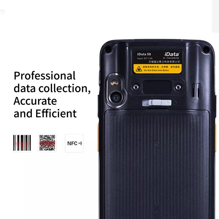 Idata 50p 4.7 Inch Android 9.0 Rugged Wireless Barcode Scanner PDA with 4000mAh Removable Battery