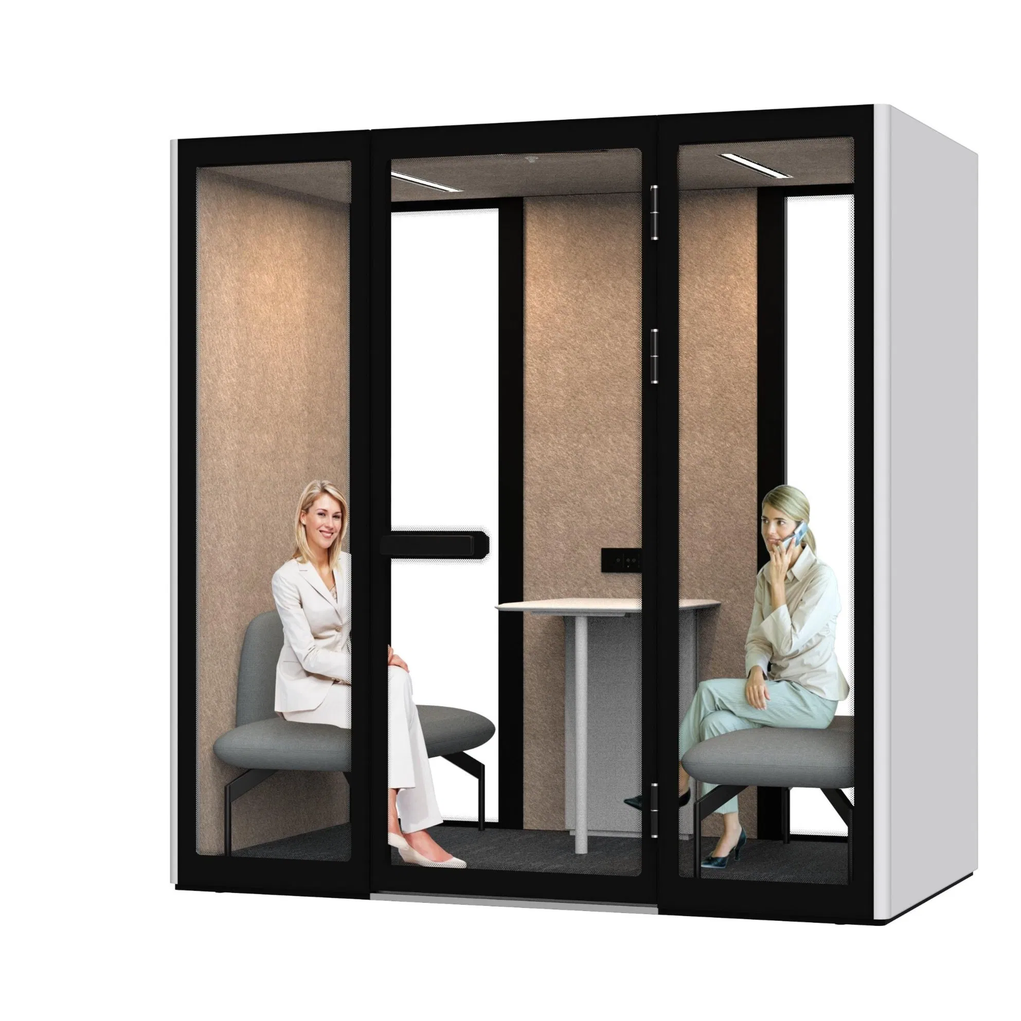 Postmodern Adjustable Mobile Meeting Booth for Office Building