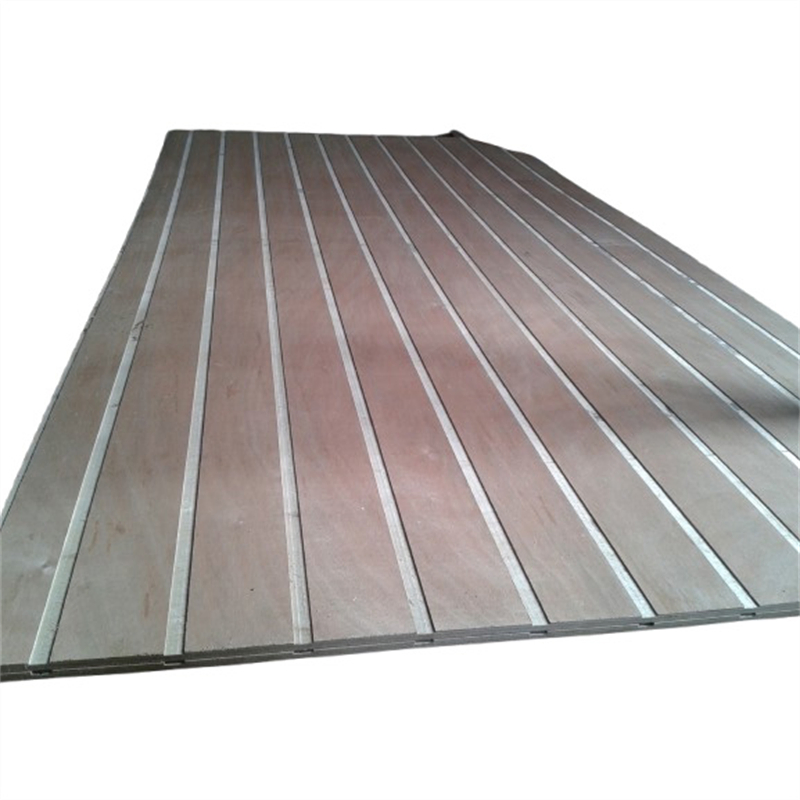 Melamine Wall Slotted Panels with Aluminum Bars Matte Laminated Slatwall Panels