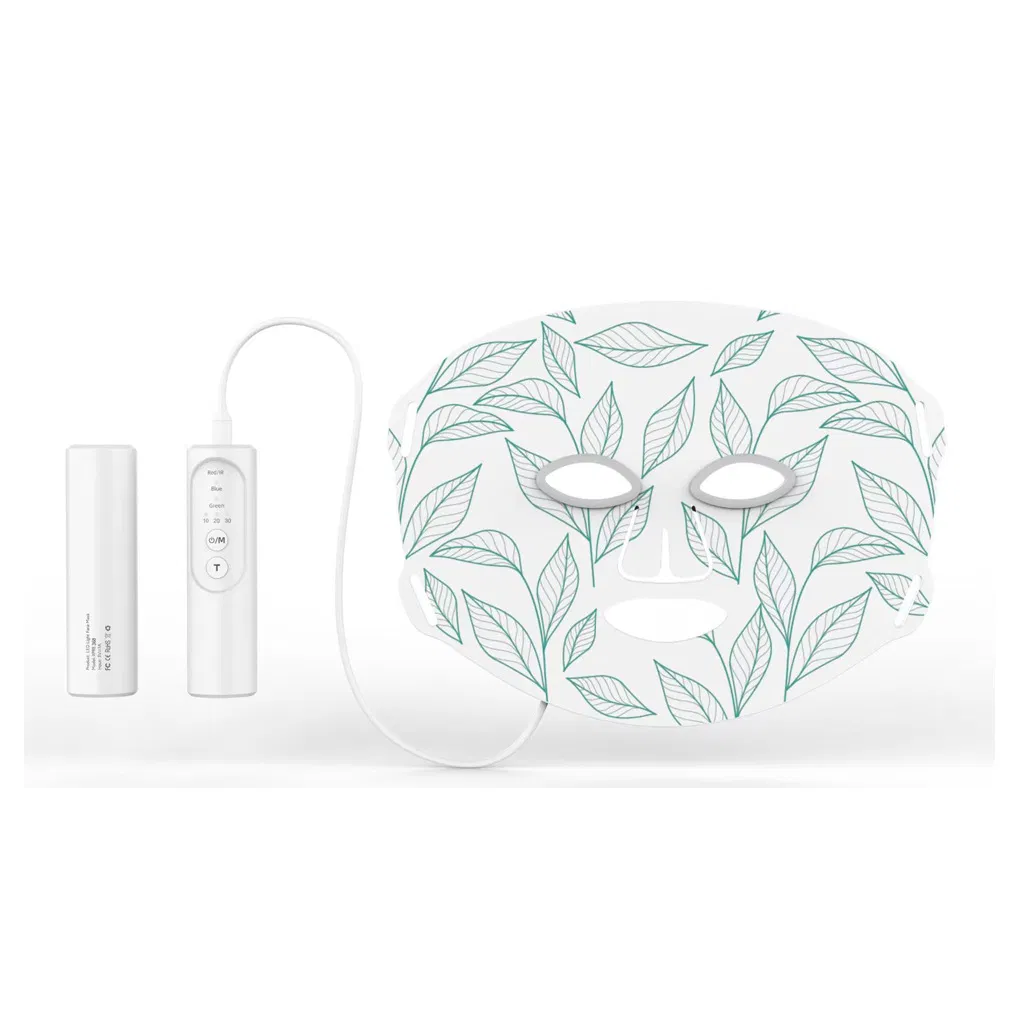 Photon Rejuvenation Facial Mask Device Red Blue Infrared Green Multi-Color Light Silicone LED Light Therapy Beauty Mask