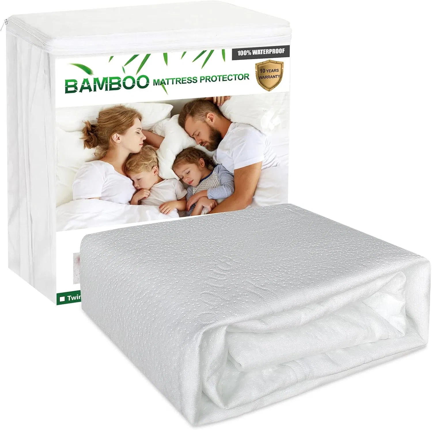 Breathable Noiseless Waterproof Mattress Protector Queen Size Mattress Cover