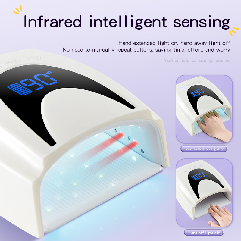 UV LED Nail Lamp Rechargeable 72W Nail Gel Polish LED Light Curing Extension Nails Gel