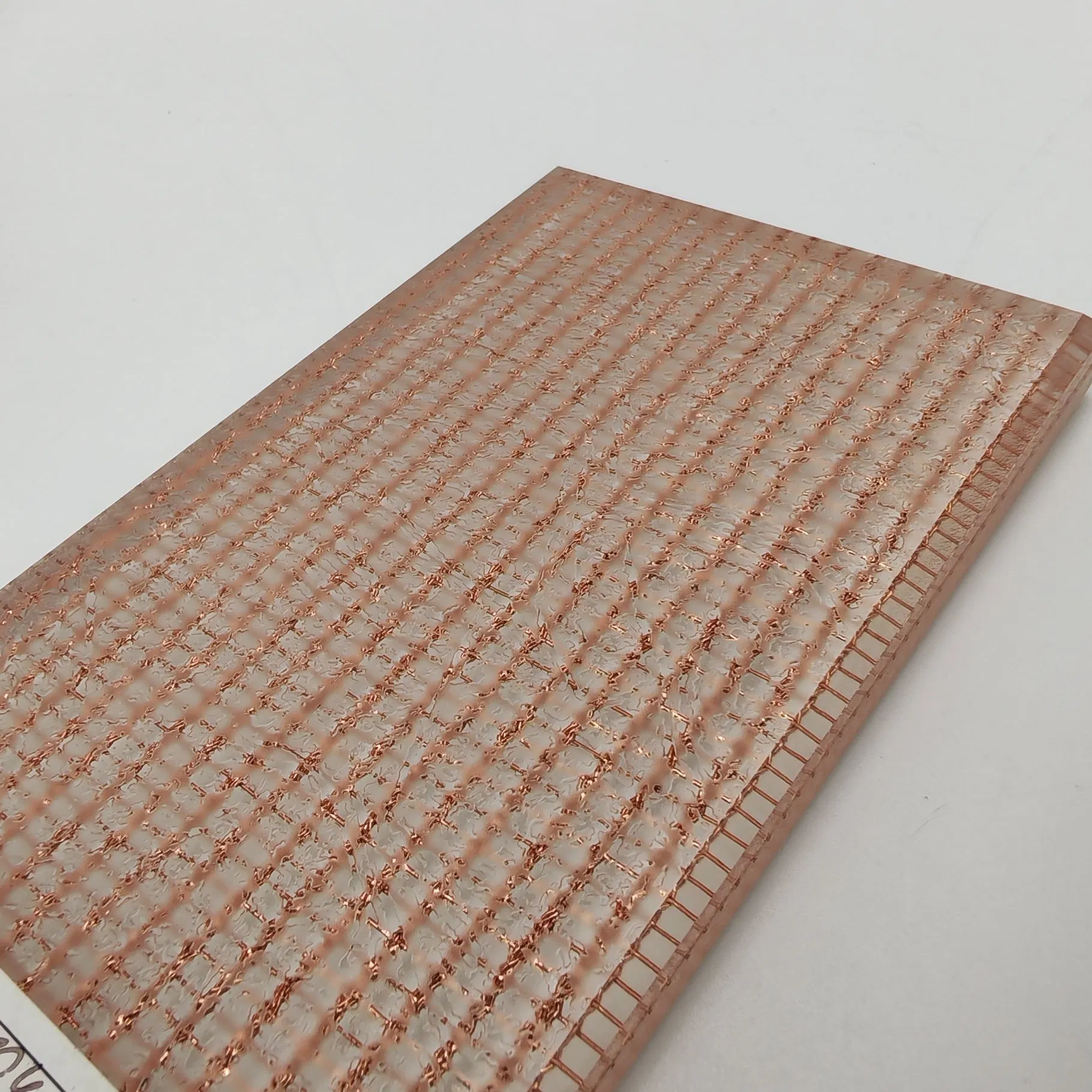 Metal Mesh Laminated Decorative Glass for Luxury Home Designs